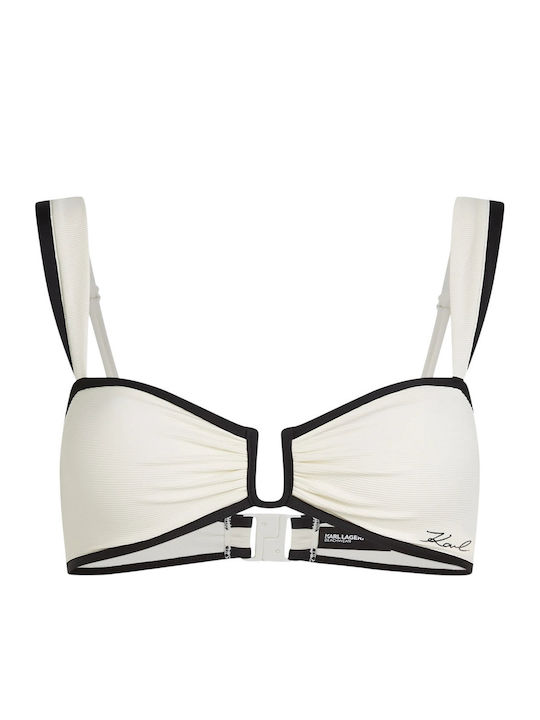 Strapless Bikini Top Κρεμ