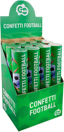 Tun 30cm cu Alb Confetti cu Mingi de Fotbal 1buc