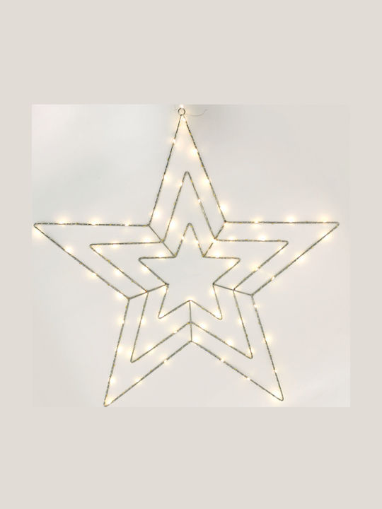 Aca Weihnachtlicher Dekorativer Anhänger Stern Beleuchtet Kunststoff Weiß 300x65.5cm 1Stück