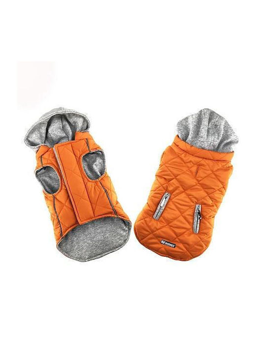 Pet Interest Sportive Blue Waterproof Dog Coat with Hood with 23cm Back Length 5208-S