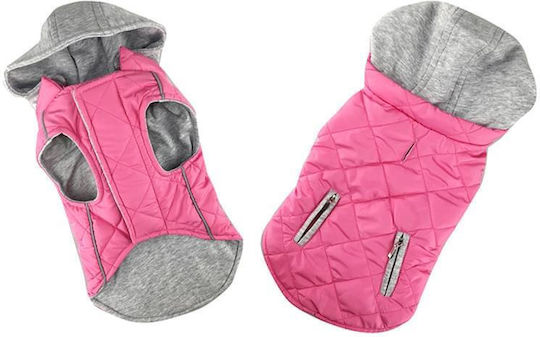Pet Interest Sportive Blue Waterproof Dog Coat with Hood with 23cm Back Length 5208-S