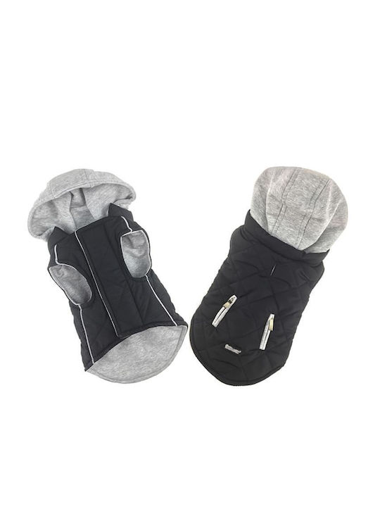 Pet Interest Sportive Blue Waterproof Dog Coat with Hood with 23cm Back Length 5208-S