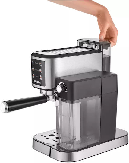 Sencor Mașină de Espresso 1350W Presiune 20bar pentru Cappuccino Argintie SES 4910SS