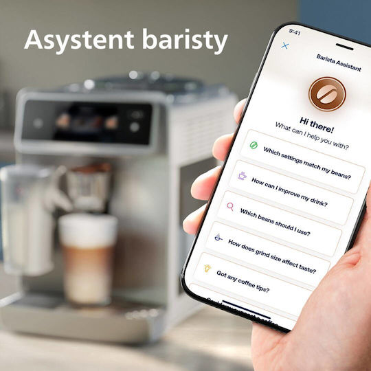 Philips Αυτόματη Μηχανή Espresso 1500W Πίεσης 15bar με Μύλο Άλεσης Καφέ