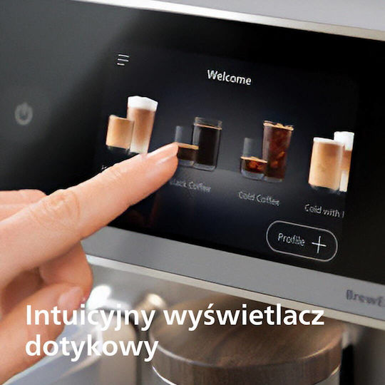 Philips Αυτόματη Μηχανή Espresso 1500W Πίεσης 15bar με Μύλο Άλεσης Καφέ