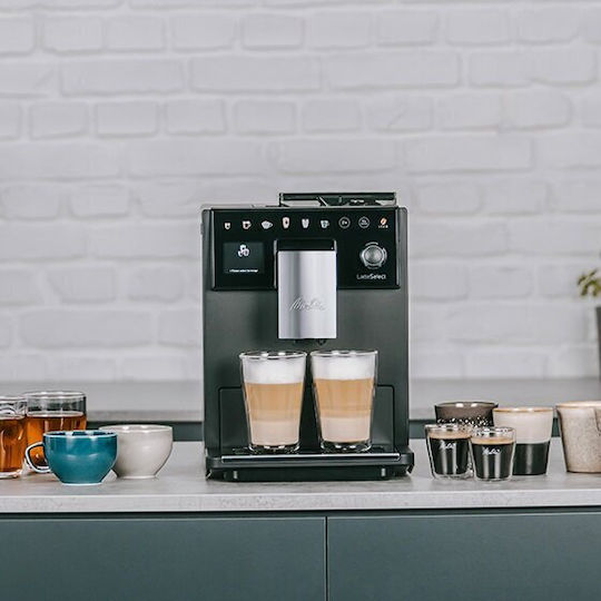 Melitta Latteselect Automatic Espresso Coffee Machine 1400W Pressure 15bar with Grinder Black F63/0-212