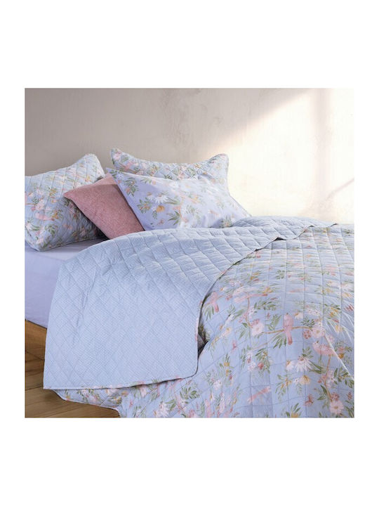 Nef-Nef Homeware Dreamel Tagesdecken Halbdoppel Microfiber Blauen 180x240cm