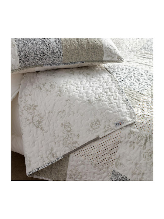 Vesta Home Σετ Κουβερλί Υπέρδιπλο Microfiber Λευκό 220x230cm 3τμχ
