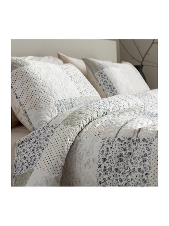 Vesta Home Σετ Κουβερλί Υπέρδιπλο Microfiber Λευκό 220x230cm 3τμχ