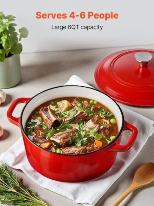 Vevor Γάστρα Στρογγυλή Μαντεμένια 5.7lt