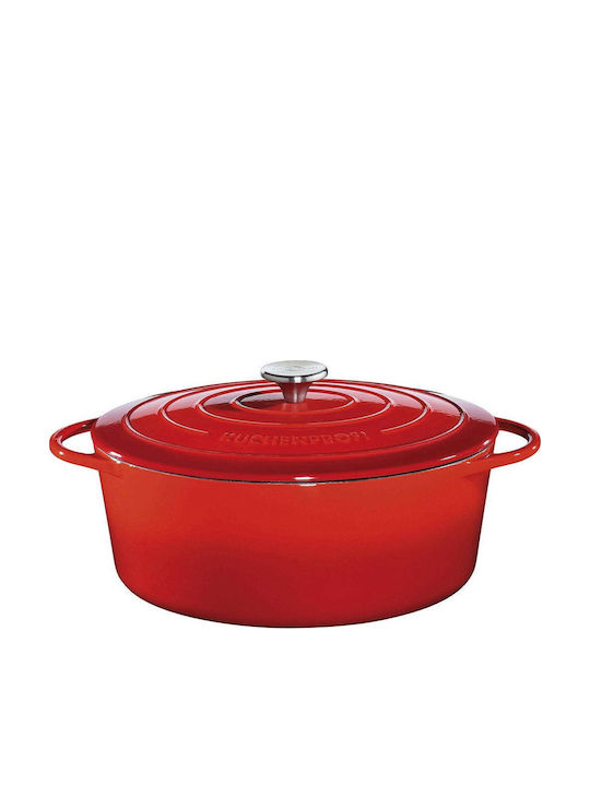 Kuchenprofi Provence Dutch Oven Oval Red 40cm 1Stück