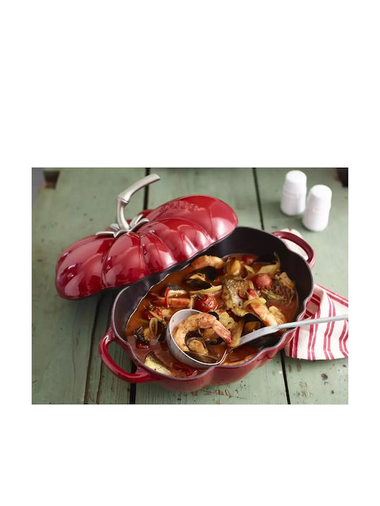 Staub Cocotte Tomato Special Edition Găstră Ovală Din Fontă 32.5x21cm 2.5lt