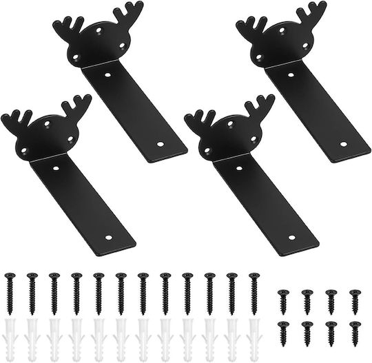 Eckregal aus Inox in Schwarz Farbe B0DLP5GN7X