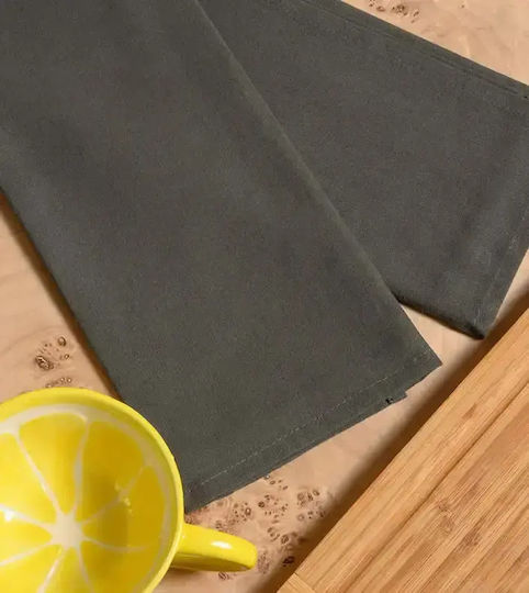 Melinen Prosop din 100% Bumbac în Culoarea Gri 45x65cm 2buc