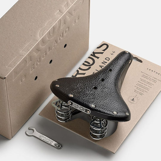 Brooks England B66 Късо Черно Седло За Велосипед