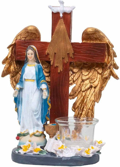 Resin Candle Virgin Mary Height 22cm Zts 8049