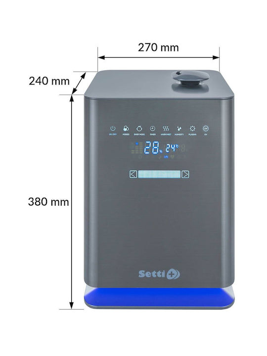 Setti+ Ultraschall Aromatherapie-Diffusor mit Timer Silber