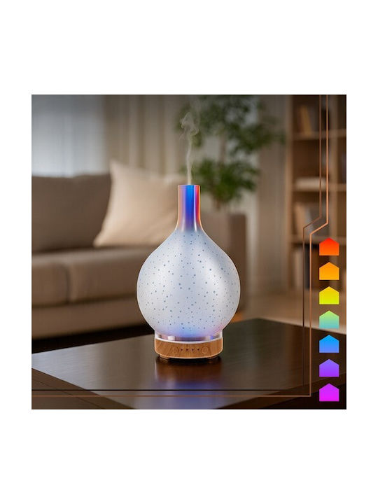 Dispozitiv Difuzor de Aromaterapie cu Lumini LED Ultrasonic cu Temporizator Roz 200ml ZY12663QWS82