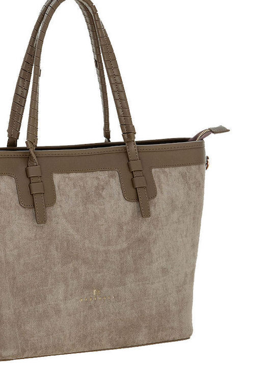 Set Damenhandtasche Shopper Schulter Grau 718-0085-Grau