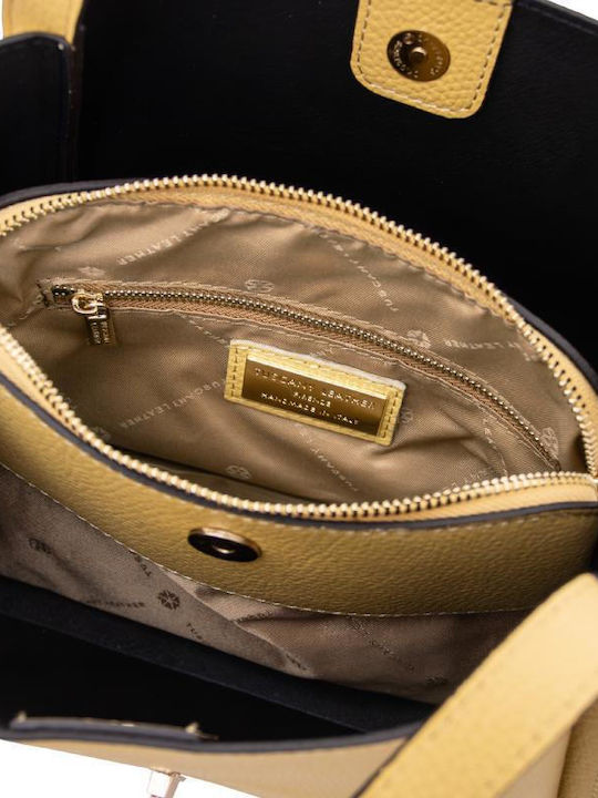 Leather Women's Shoulder Bag Yellow