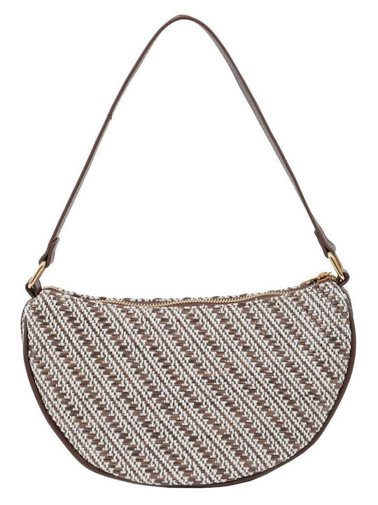Gestrickte Damen Handtasche Schulter Crossbody Braune