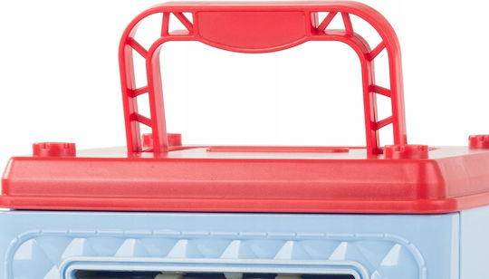 Seif Tip Cutie de Bani Sunete de Deschidere cu Pin Lumină Plastic 18 X 10 X 12 Cm Albastru