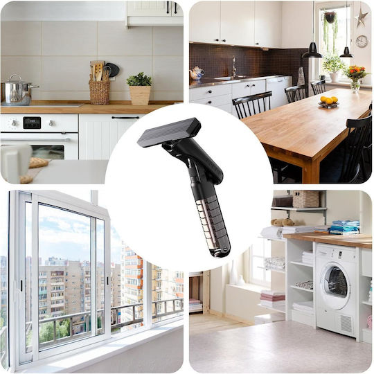Mop Mini Portabil cu Pulverizator Multifuncțional cu Pulverizator Integrat Burete Detasabil Negru