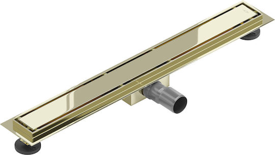 Mexen Rostfreier Stahl Bodenablauf Dusche mit Länge 13cm Gold