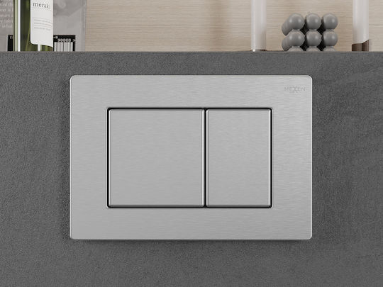 Mexen Fenix Flush Plate for Dual Flush Toilets Inox