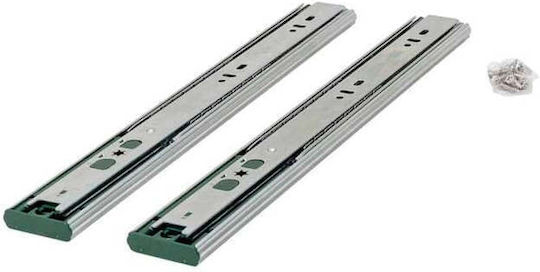 Set 2 Glisiere cu Rulmenți cu Bile Lungime 350mm Argintii Z-tools Pk-l-p2o-h45-350