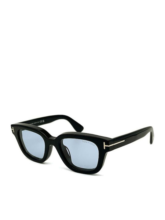 Tom Ford Unisex Sunglasses With Black Horn-Rimmed Frame And Grey Gradient Lens FT1274-D 01A