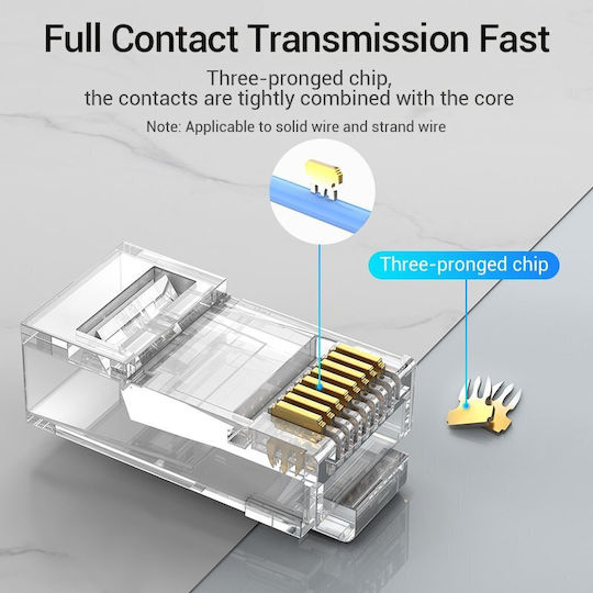 Vention Network Connectors Cat6a Utp Modular Plug Idgr0-50 50 Pack