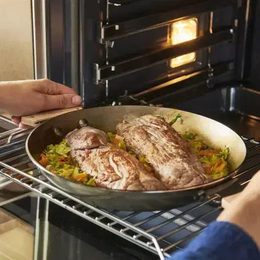 De Buyer B Loqy Saute Pan from Steel with Stone Coating 24cm
