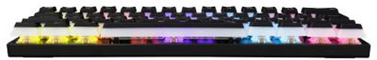 White Shark Ashiko 2 Gaming Μηχανικό Πληκτρολόγιο 60% με Outemu Blue διακόπτες και RGB φωτισμό (Αγγλικό US)