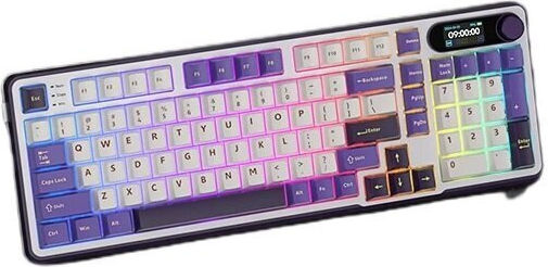 Royal Kludge RK-S98 Ασύρματο Gaming Μηχανικό Πληκτρολόγιο 96% με RGB φωτισμό (Αγγλικό US) Μωβ