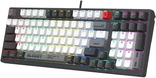 A4Tech Bloody WS98 Wireless Gaming Mechanical Keyboard with BLMS Red Plus switches and RGB lighting (International English) Gray