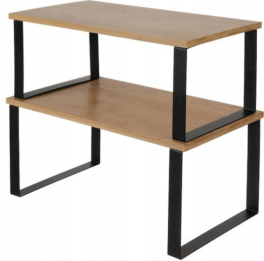 Suport De Masă Din Lemn 33.5x18.5x14.5cm 2 Bucăți Bej