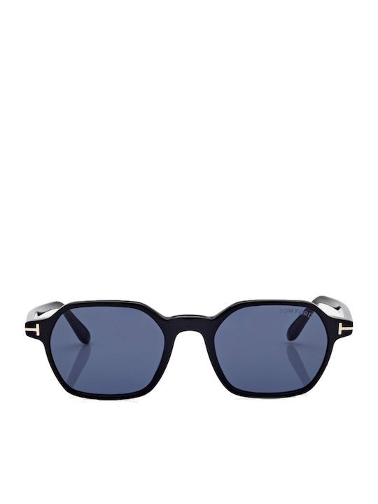 Tom Ford Unisex Γυαλιά Ηλίου με Μαύρο Κοκκάλινο Σκελετό και Μπλε Ντεγκραντέ Φακό FT1301 01V