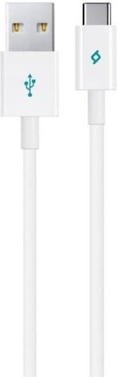 TTEC USB 2.0 Cable USB-C male - USB-A Λευκό 1.2m 2DK12B