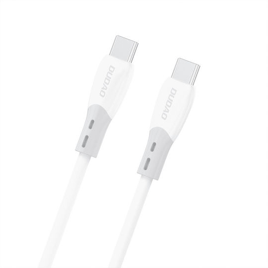 Dudao Cablu USB 2.0 USB-C masculin - USB-C 60W Alb 1m
