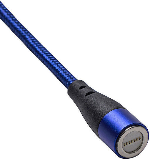 Akyga Magnetisches USB Typ-C Kabel USB 2.0 männlich - USB-A 18W PD Blau 2m