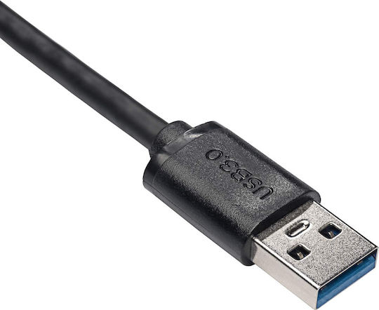 Akyga Regular USB 3.1 Cablu USB-C bărbătesc - USB-A Negru 1.8m (AK-USB-29)