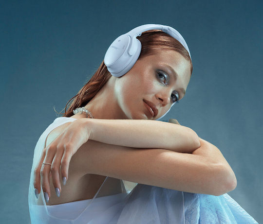 Bose QuietComfort Ασύρματα / Ενσύρματα Over Ear Ακουστικά με 24 ώρες Λειτουργίας και Quick Charge Ice Blue