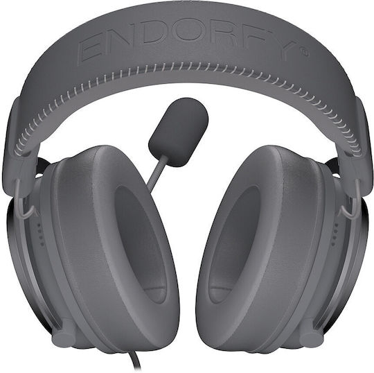 Endorfy VIRO Plus USB Over Ear Gaming Headset με σύνδεση USB Γκρι