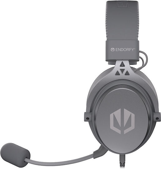 Endorfy VIRO Plus USB Over Ear Gaming Headset με σύνδεση USB Γκρι