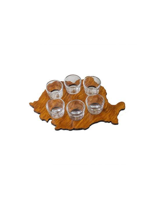 Pahare Pentru Shot Din Sticlă Cu Picior 30ml 6 Bucăți