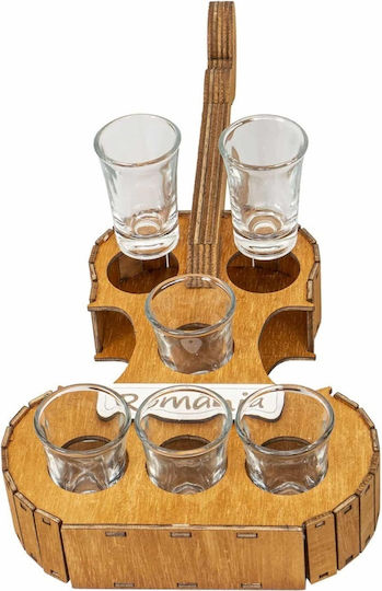 Pahare Pentru Shot Din Sticlă Maro 50ml 6 Bucăți