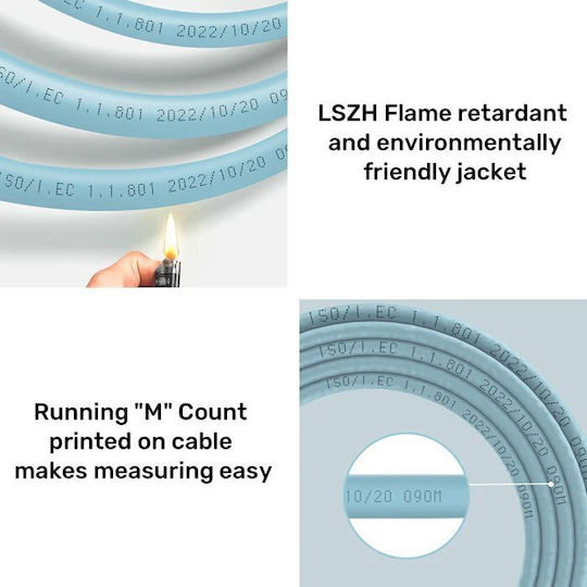 Unitek Network Cable Cat6a S Ftp Cpr Lszh 23awg 305m C18121bl Blue