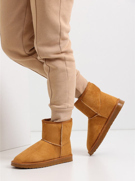 Wildleder Damenstiefel Gelbe