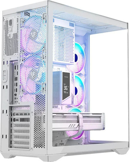 Modecom Volcano SPACE XL Gaming Full Tower Κουτί Υπολογιστή με Πλαϊνό Παράθυρο και ARGB Φωτισμό Λευκό